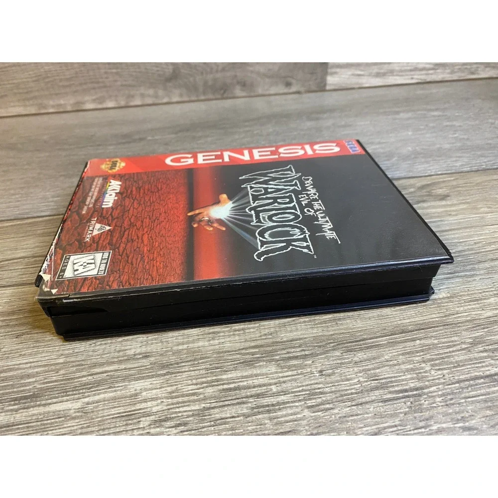 Warlock‎ Sega Genesis Game with Case Acclaim 1994 16-Bit Action Dark Fantasy